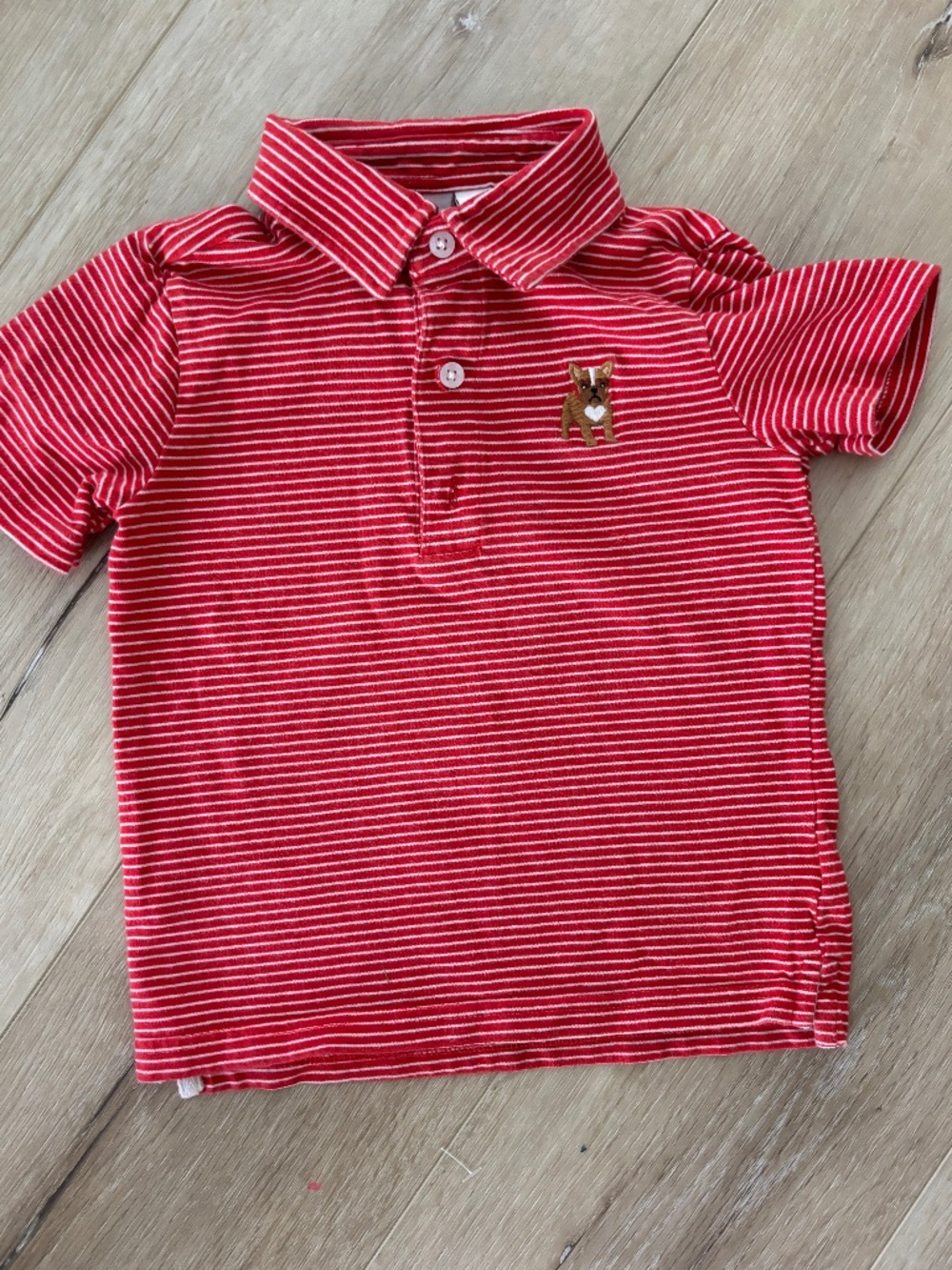 Janie and Jack polo size 3 puppy embroidered